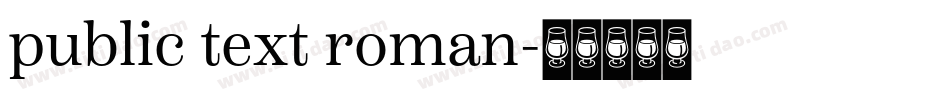 public text roman字体转换